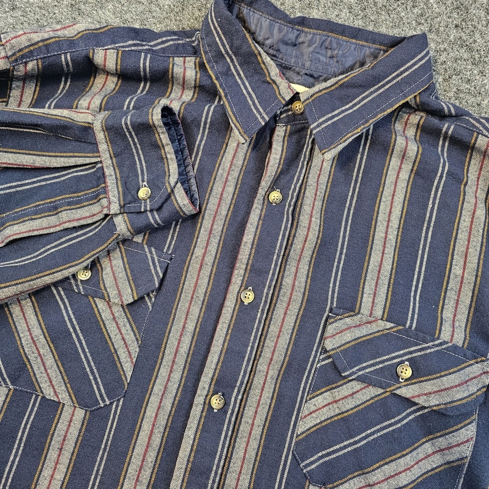 Northwest Territory Men's XL Super Soft Striped Button Up Shirt Long Sleeve